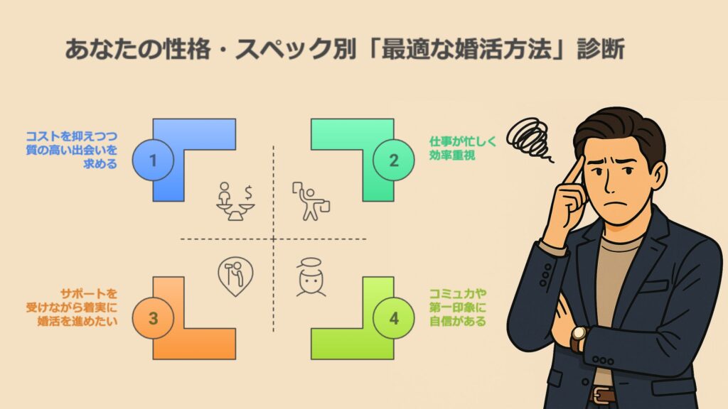 あなたの性格・スペック別「最適な婚活方法」診断