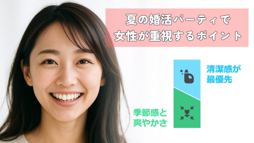 夏の婚活パーティで女性が重視するポイント