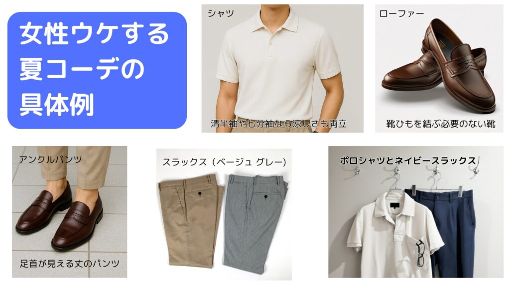 女性ウケする夏コーデの具体例